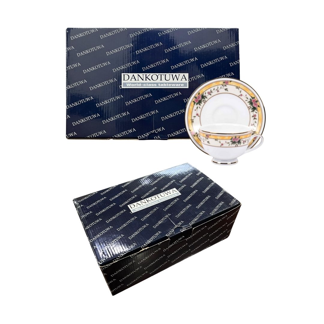 Dankotuwa Sri Lanka Tea Cup & Saucer 12pc | Yellow | Yeseniya ICHKAN