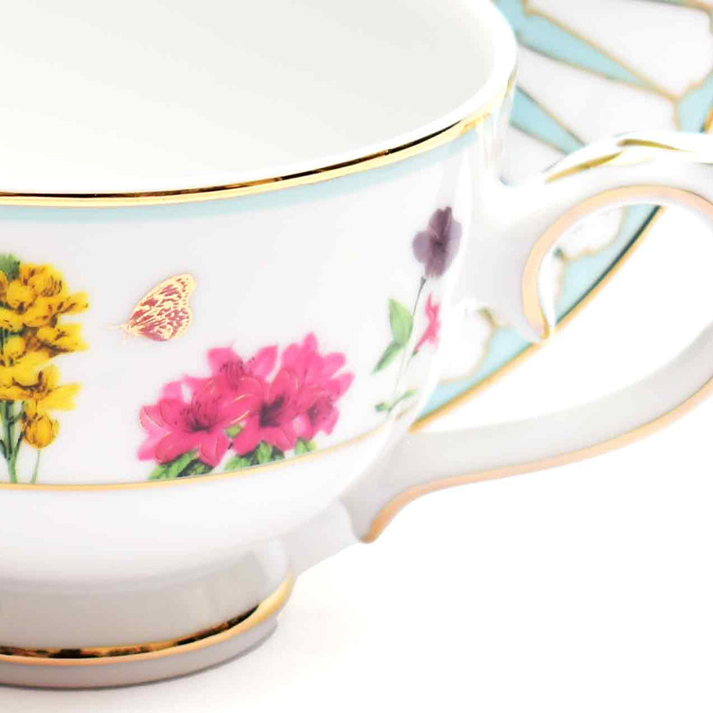 Tea Cup and Saucer Set 12 Pcs | Yellow | Basant ICHKAN