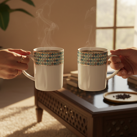 Dankotuwa Sri Lanka Mug Set 2pc with Gift Box | Teal | Christolite ICHKAN