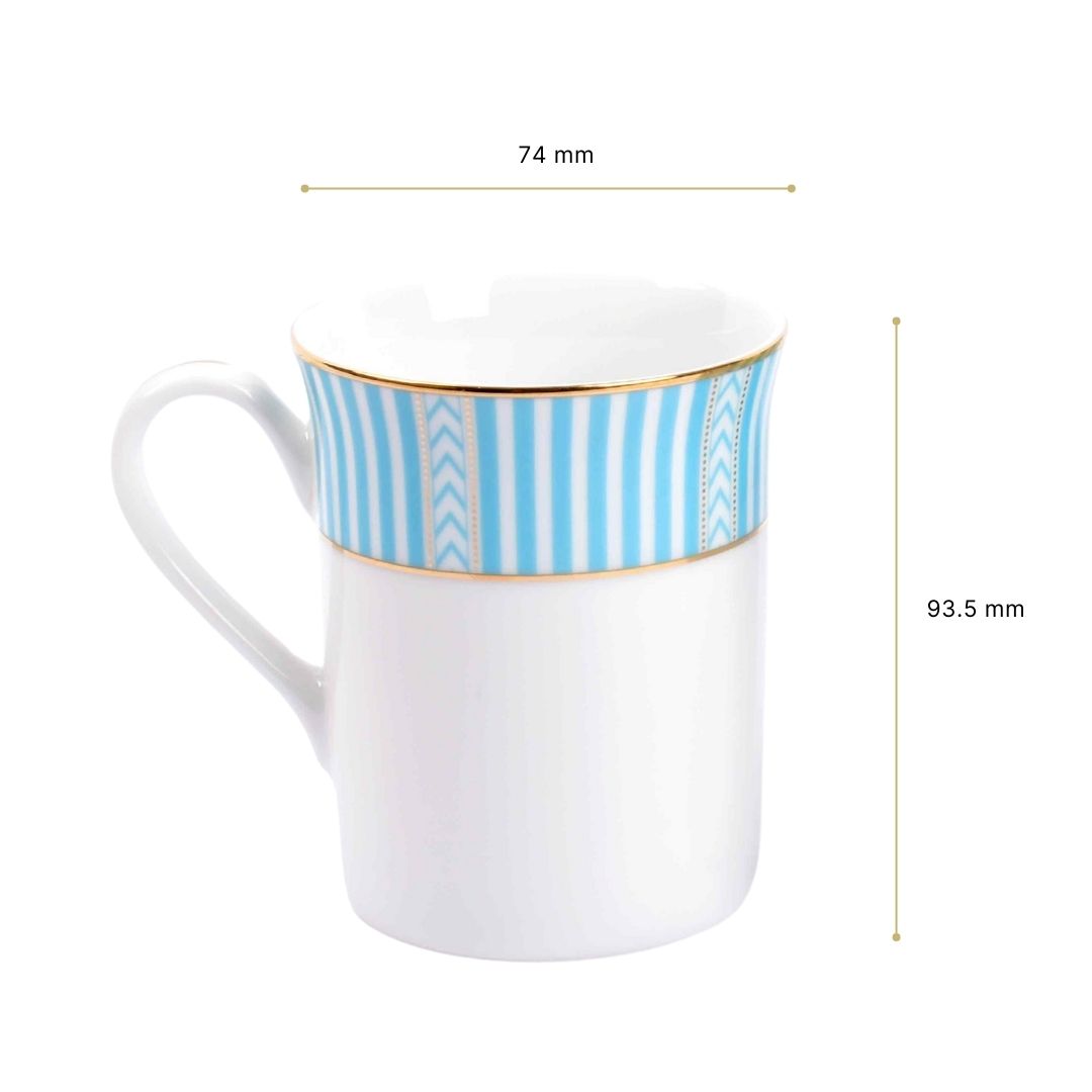 Classic Coffee Mug Set of 2 | Stripe Blue | Fete ICHKAN by Day To Day