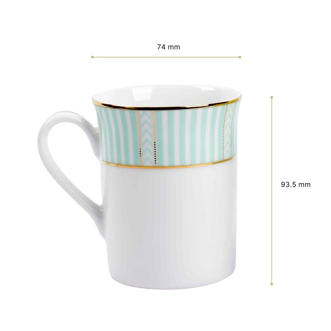 Classic Coffee Mug Set of 2 | Stripe Green | Fete ICHKAN by Day To Day