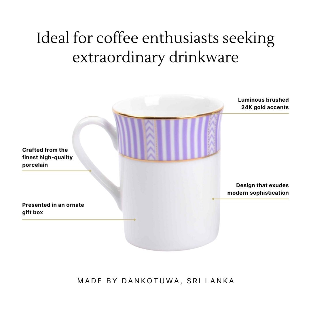 Classic Coffee Mug Set of 2 | Stripe Purple | Fete ICHKAN by Day To Day