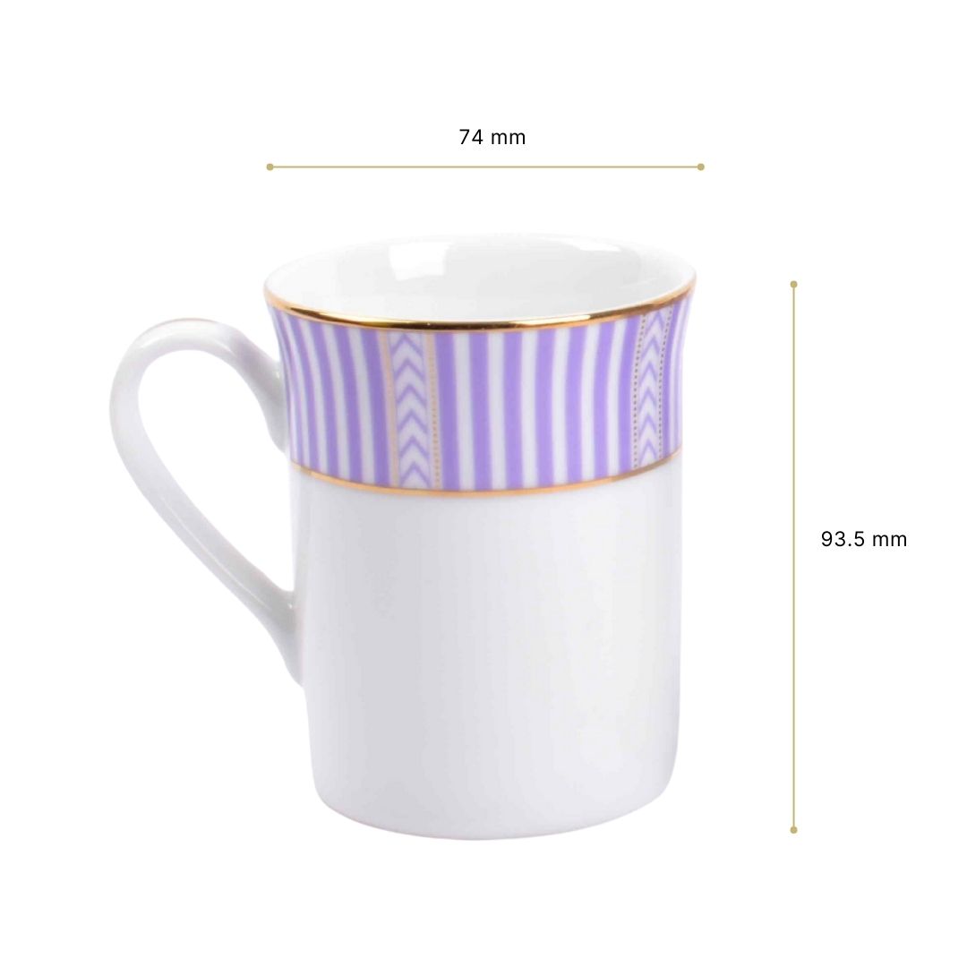 Classic Coffee Mug Set of 2 | Stripe Purple | Fete ICHKAN by Day To Day