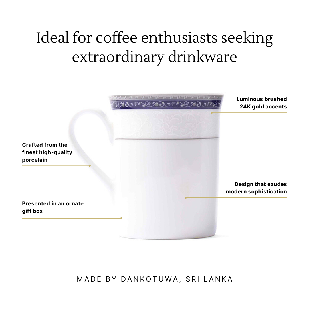 Dankotuwa Sri Lanka Mug Set 2pc with Gift Box | Blue | Dinole