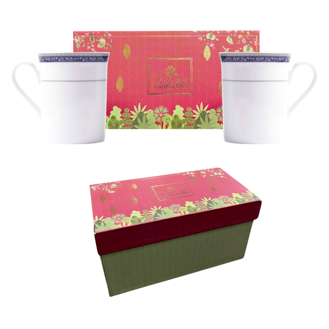 Dankotuwa Sri Lanka Mug Set 2pc with Gift Box | Blue | Dinole