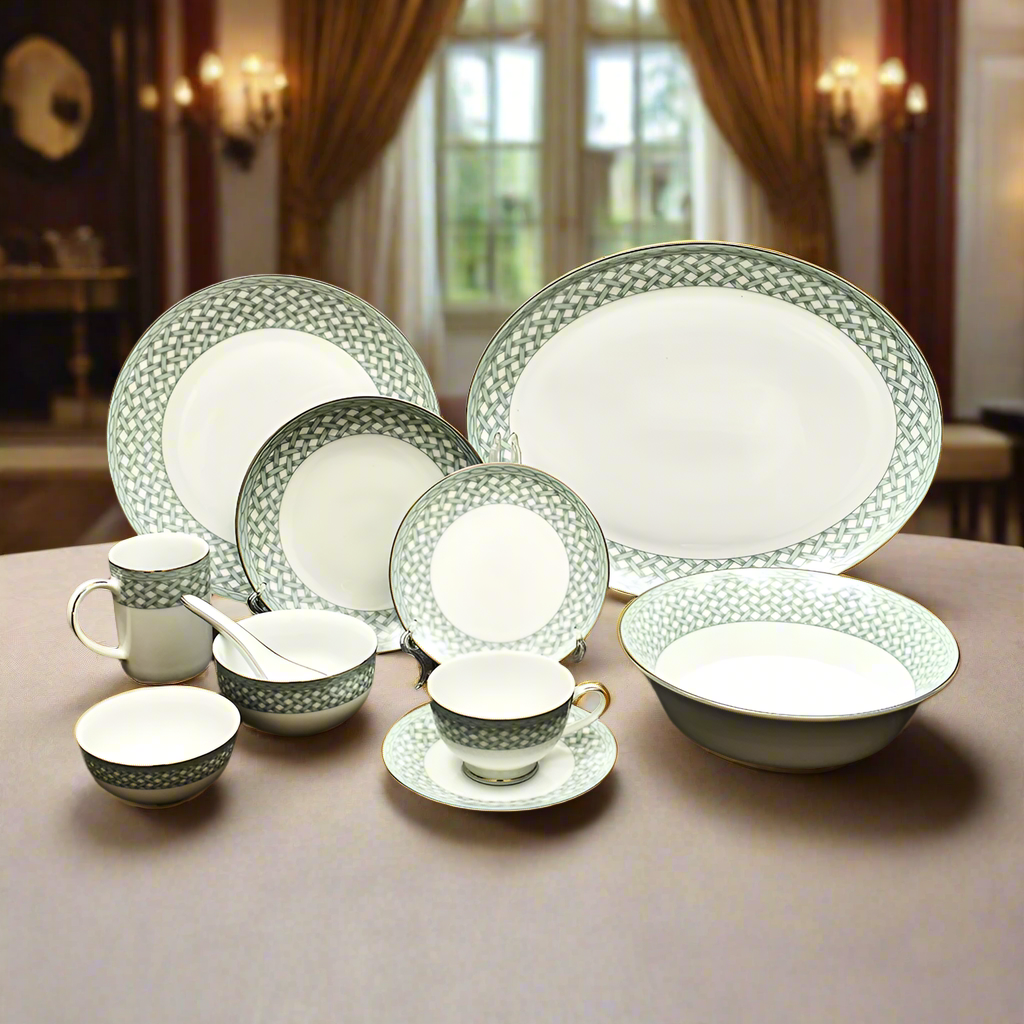 33 pc Dankotuwa Sri Lanka Dinner set | Blue | Valera ICHKAN