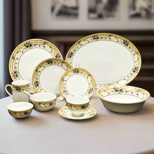 33 pc Dankotuwa Sri Lanka Dinner set | Yellow | Yeseniya ICHKAN