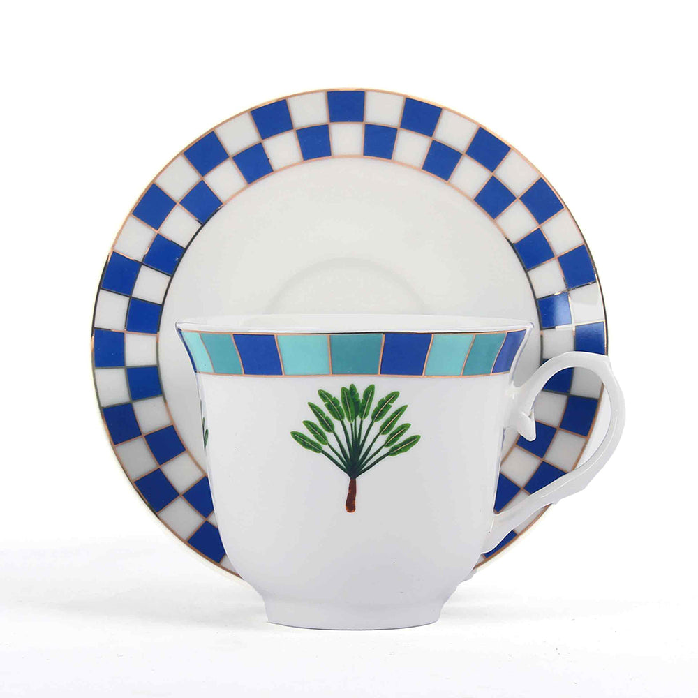 Tea Cup and Saucer Set 12 Pcs | Amalfi | Ichkan Roots