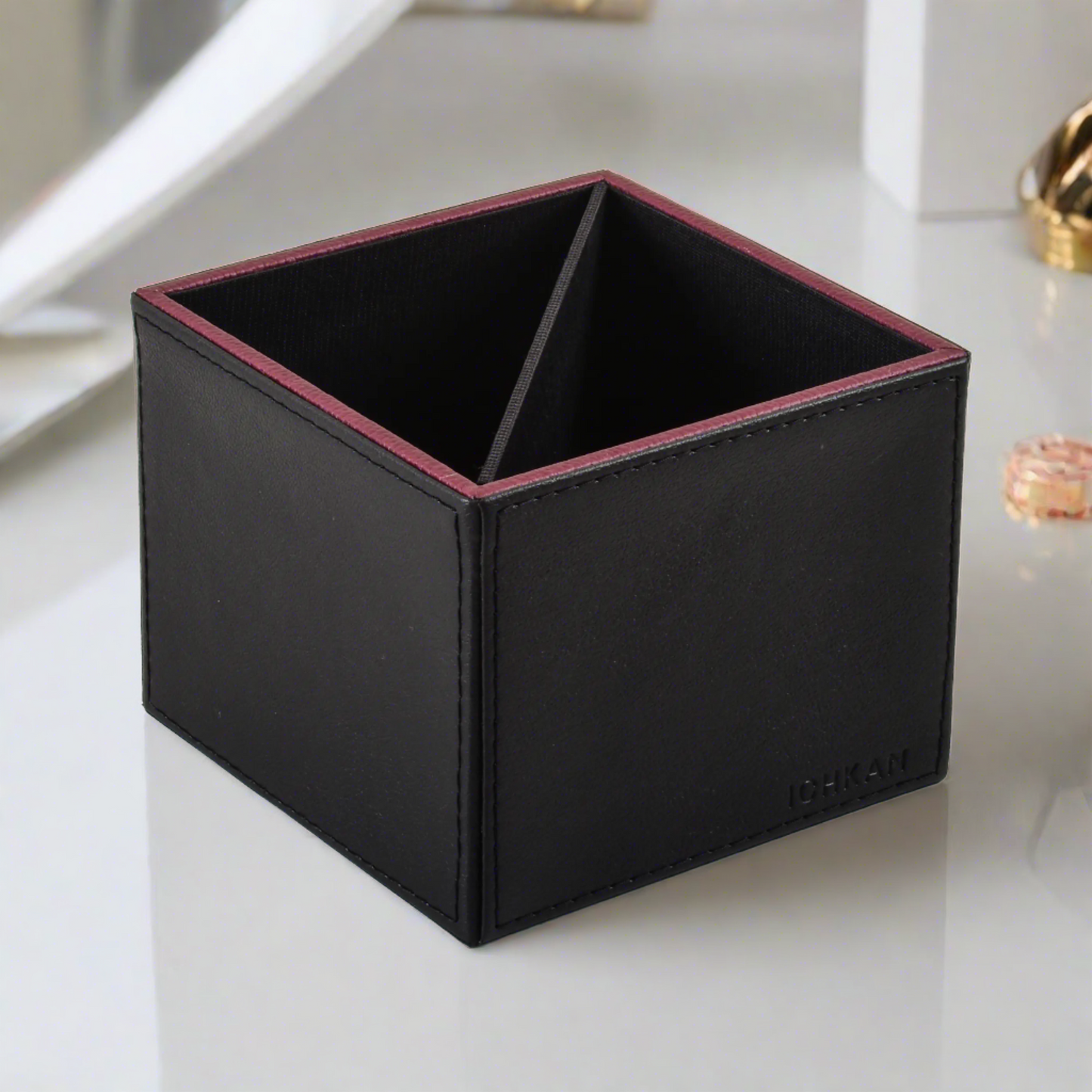 Leatherette Cosmetic/Pen Holder | Black | Axis 2.0 ICHKAN