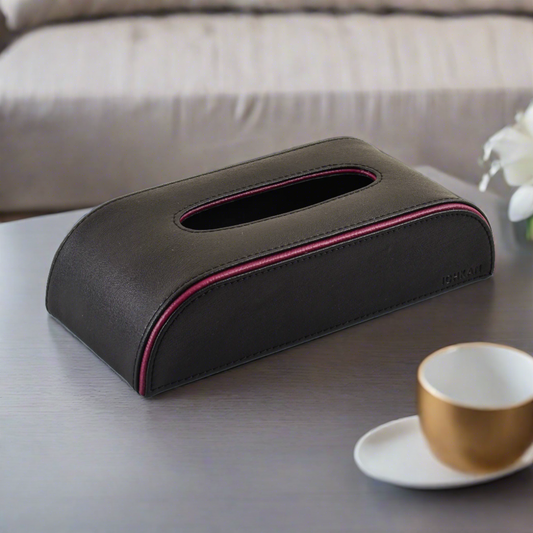 Leatherette Curve Tissue Holder | Black | Axis 2.0 ICHKAN