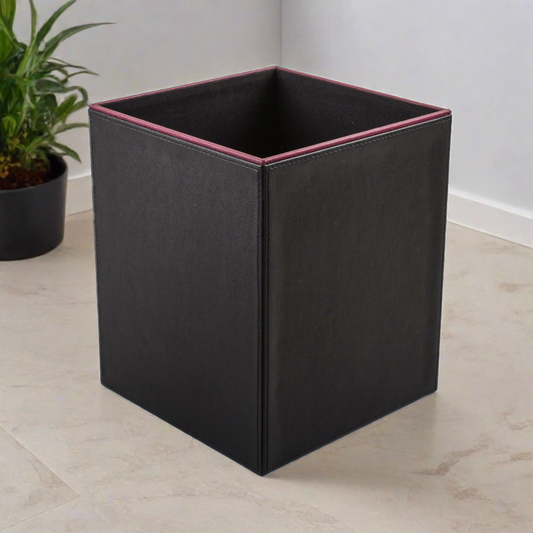 Leatherette Waste Bin | Black | Axis 2.0 ICHKAN