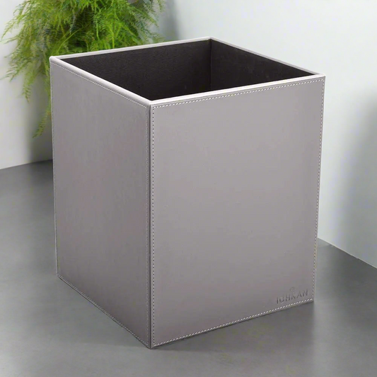 Leatherette Waste Bin | Grey | Axis ICHKAN