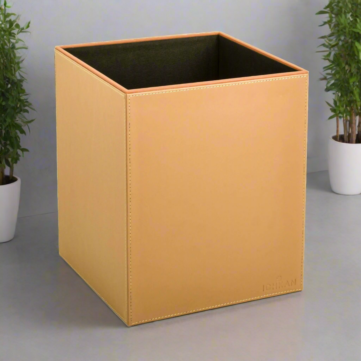 Leatherette Waste Bin | Camel | Axis ICHKAN