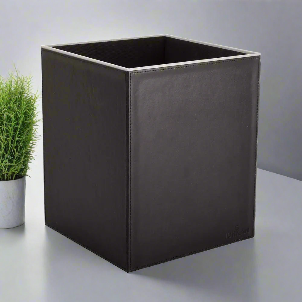 Leatherette Waste Bin | Black | Axis ICHKAN