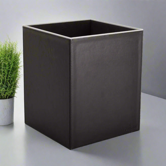 Leatherette Waste Bin | Black | Axis ICHKAN