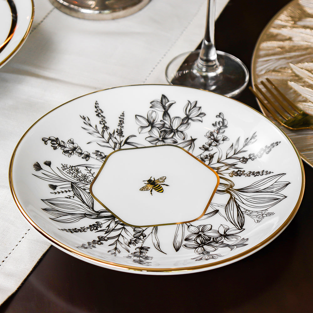 21 pc Dinner set | Black | Bee ICHKAN