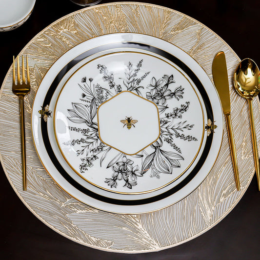 33 pc Dinner set | Black | Bee ICHKAN