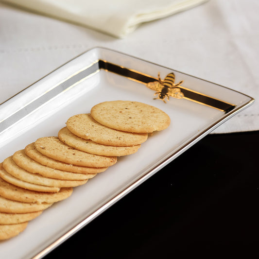 Rectangle Snack Tray/Platter Small | Black | Bee ICHKAN