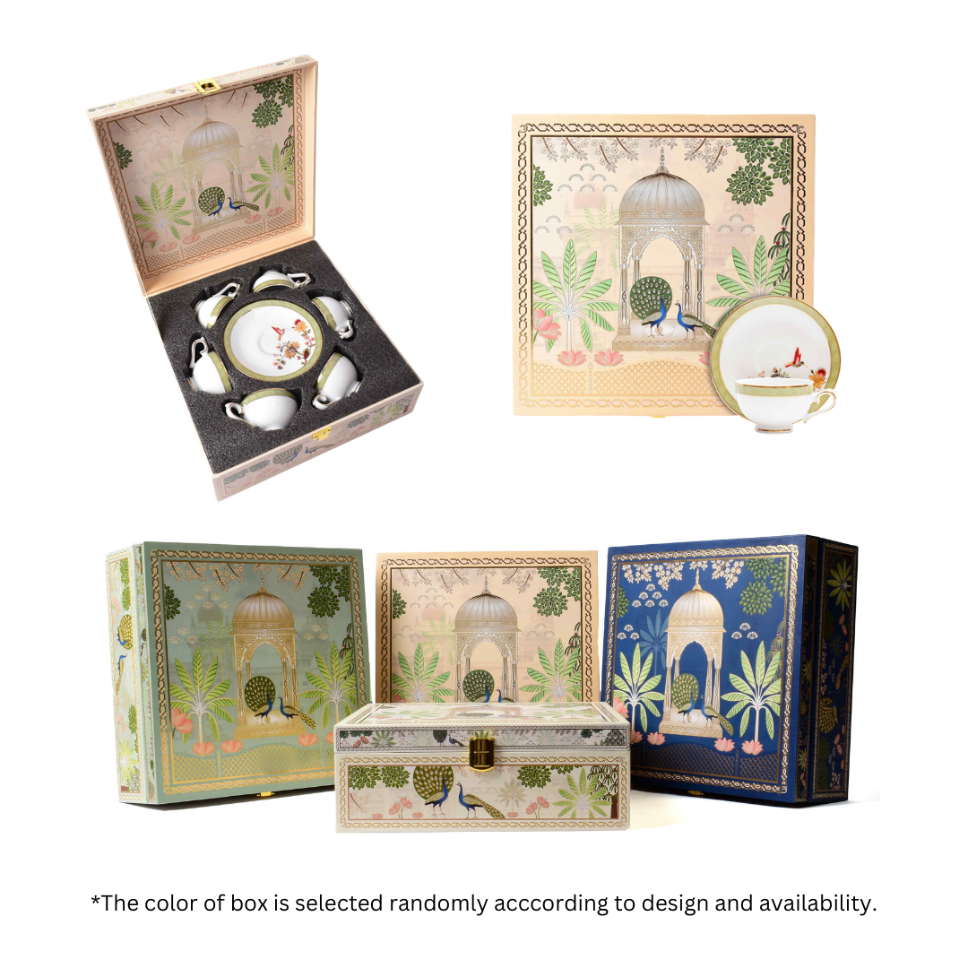 Machiatto Cup & Saucer 12 Pc | Green | Bloom ICHKAN
