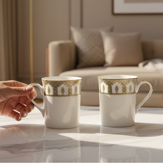 Classic Coffee Mug Set of 6 | Blue | Chinar ICHKAN