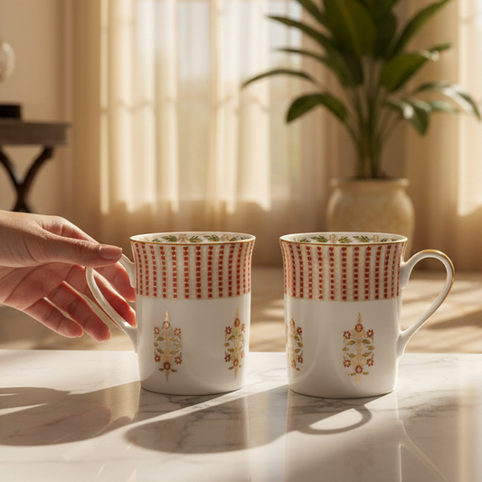 Classic Coffee Mug Set of 2 | Red | Kokanadam ICHKAN