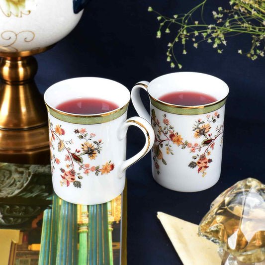 Classic Coffee Mug Set of 4 - Gift Box | Green | Bloom ICHKAN