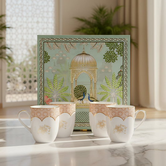 Coupe Coffee Mug Set of 4 - Gift Box | Peach | Peach Legacy ICHKAN
