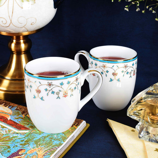 Coupe Coffee Mug Set of 4 - Gift Box | Blue | Mavi ICHKAN