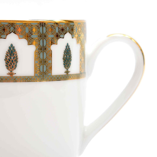 Coupe Coffee Mug Set of 4 - Gift Box | Blue | Chinar ICHKAN