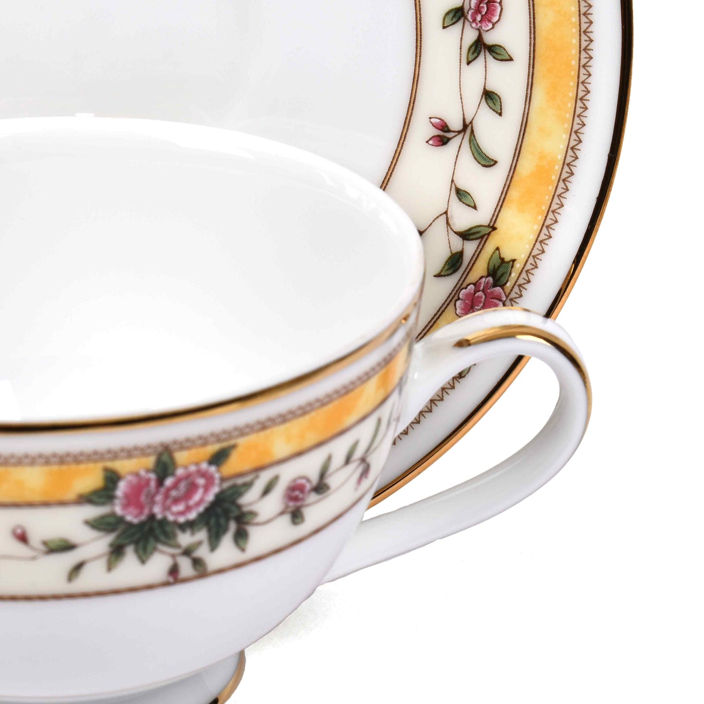 Dankotuwa Sri Lanka Tea Cup & Saucer 12pc | Yellow | Yeseniya ICHKAN