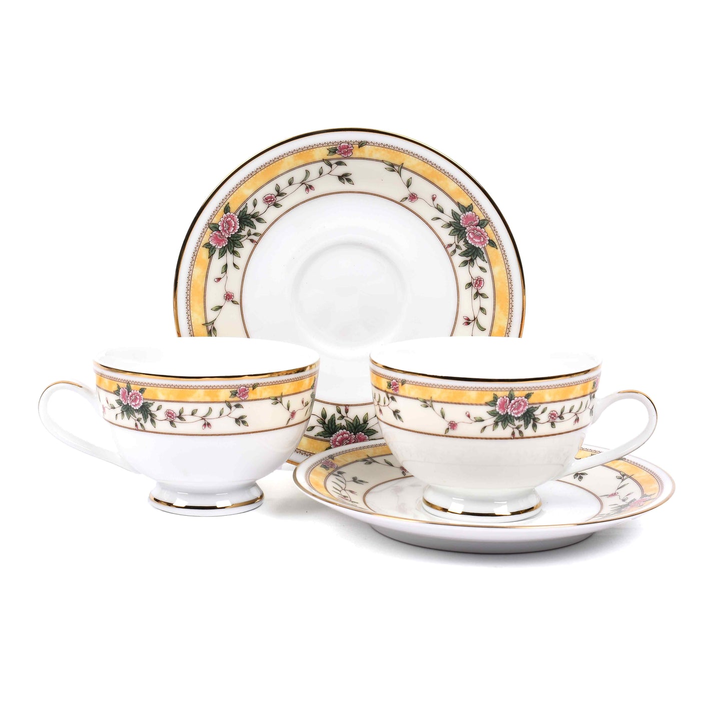 Dankotuwa Sri Lanka Tea Cup & Saucer 12pc | Yellow | Yeseniya ICHKAN