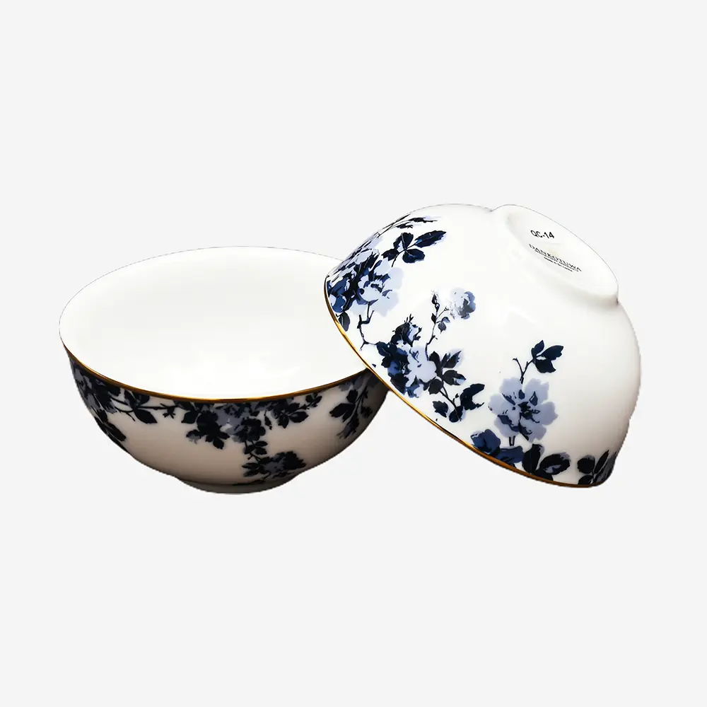21 pc Dinner set | Blue | Zeneta Leaves ICHKAN