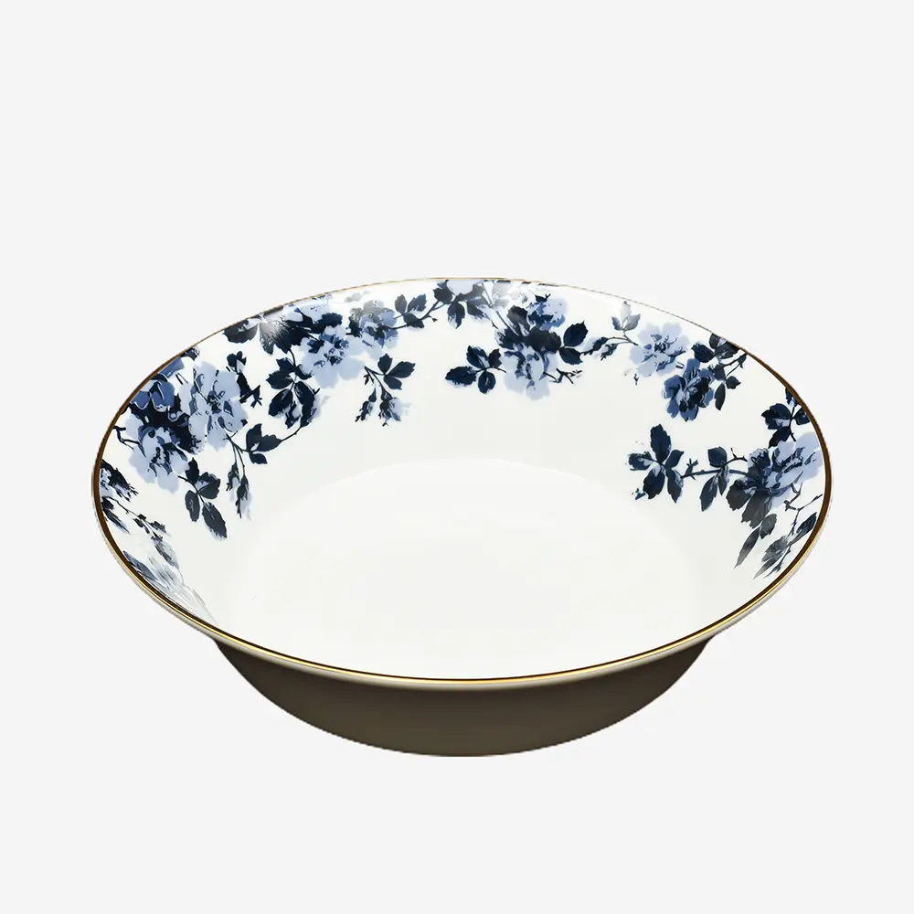 33 pc Dinner set | Blue | Zeneta Leaves ICHKAN