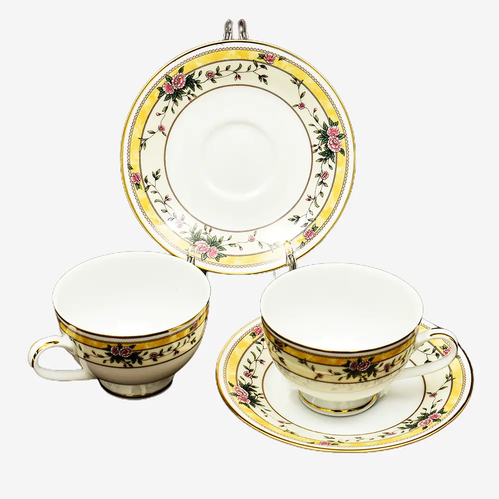 Tea Cup & Saucer 6pc | Yellow | Yeseniya ICHKAN