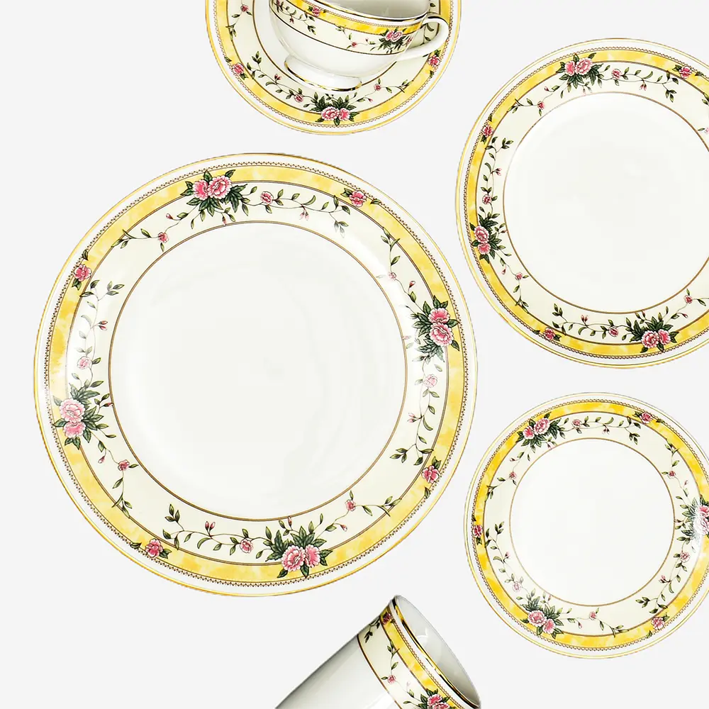 33 pc Dinner set | Yellow | Yeseniya ICHKAN