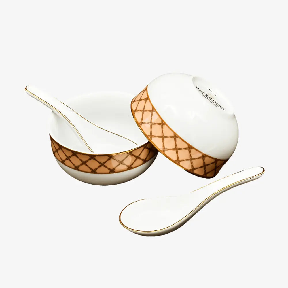 33 pc Dinner set | Peach | Angel Rope ICHKAN