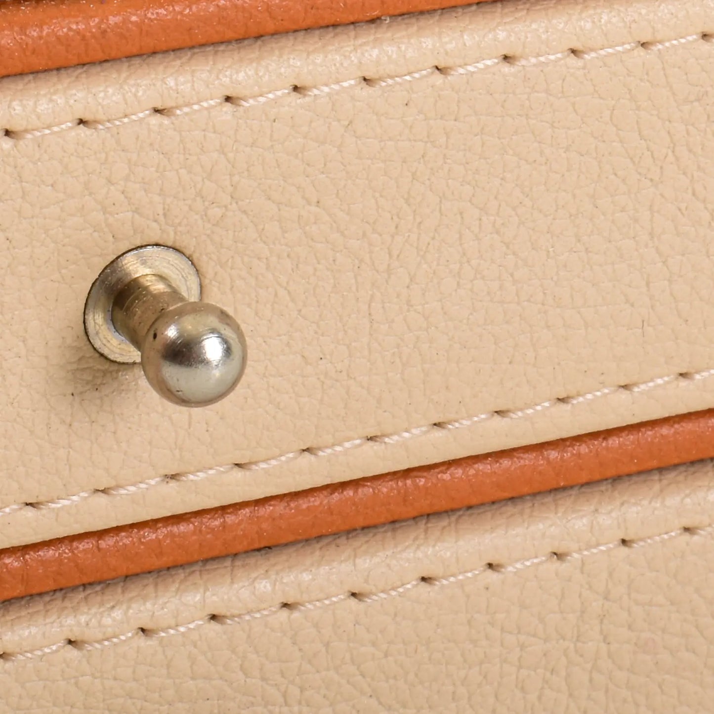 Leatherette Office Table Organiser with Storage Drawers | Beige | Axis 2.0 ICHKAN
