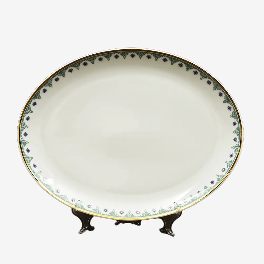 21 pc Dinner set | Blue | Isabella Gold ICHKAN