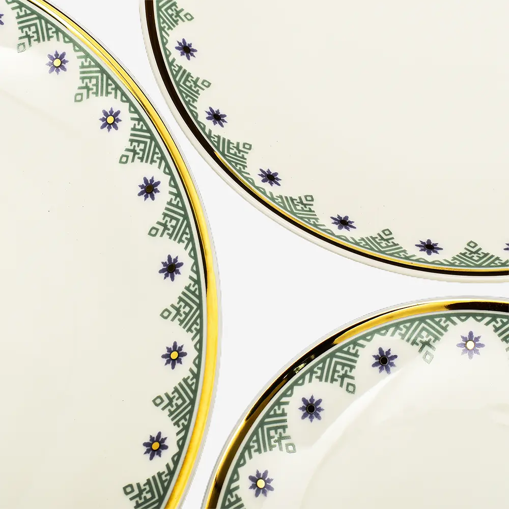 21 pc Dinner set | Blue | Isabella Gold ICHKAN