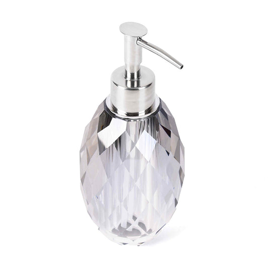 Crystal Diamond Cut Soap Dispenser | Black | Crystal Powder Room Utility ICHKAN by Day To Day