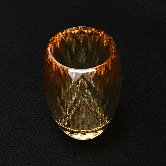 Crystal Diamond Cut Tumbler | Golden | Crystal Powder Room Utility ICHKAN by Day To Day