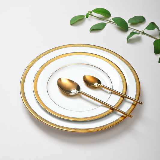 Porcelain Dinner Set 41pc | Gold | Vienna Gold ICHKAN by Day To Day