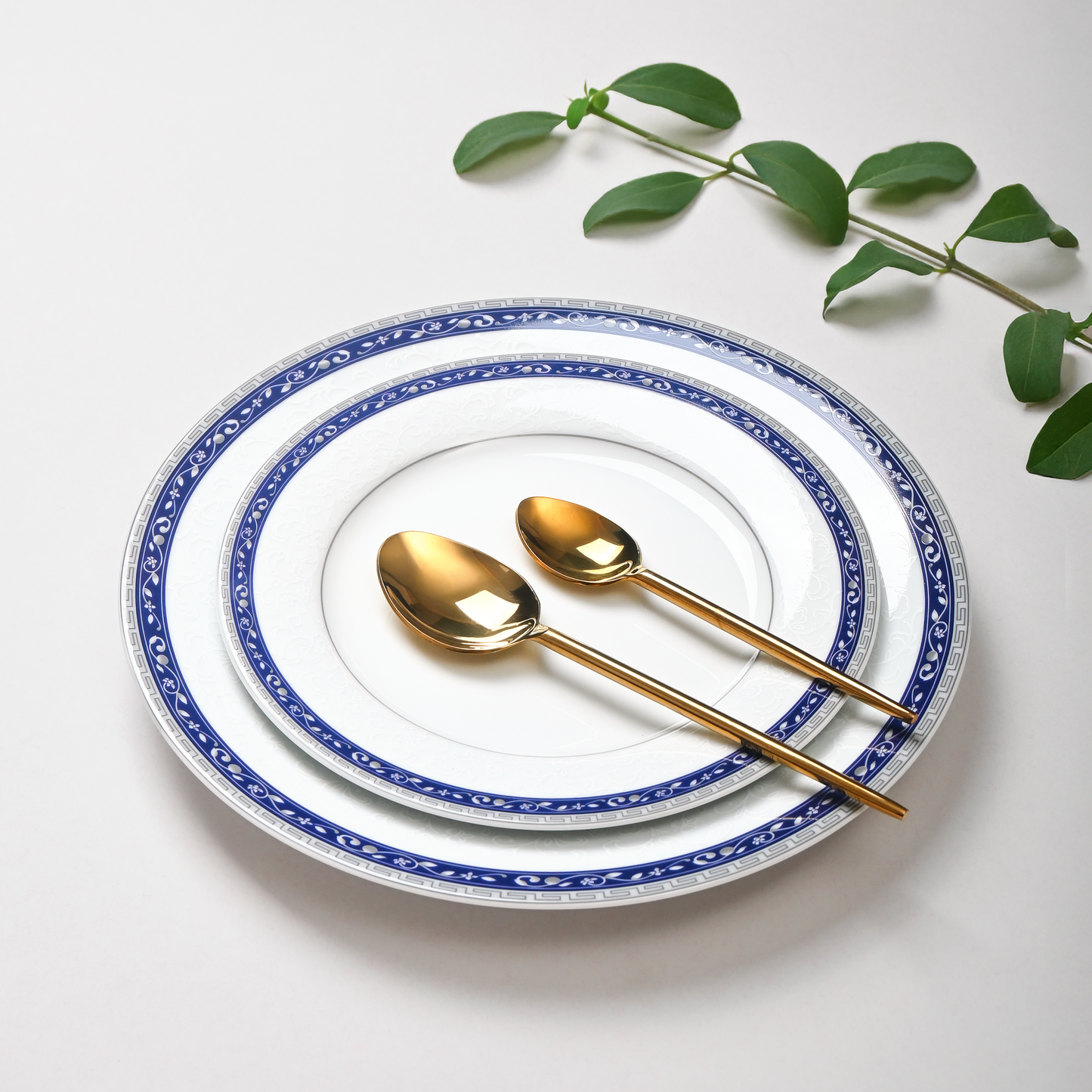 33 pc Dankotuwa Sri Lanka Dinner set | Blue | Dinole ICHKAN
