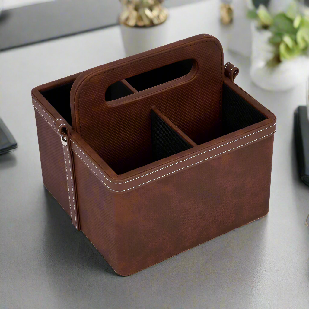 Leatherette Multi-Utility Organiser | Brown | Doté ICHKAN by Day To Day