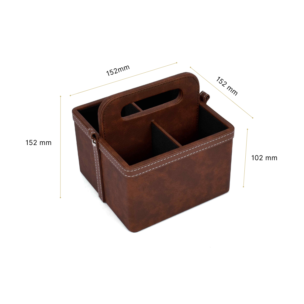 Leatherette Multi-Utility Organiser | Brown | Doté ICHKAN by Day To Day