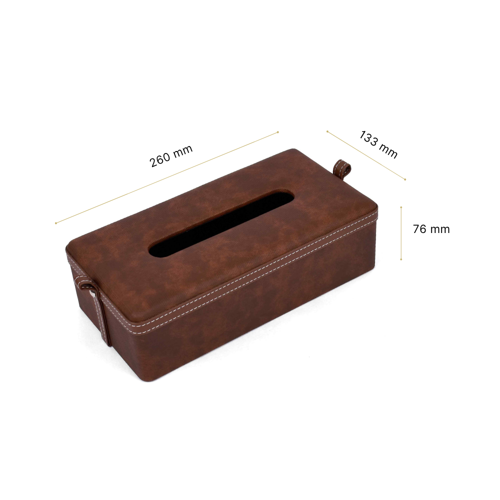 Rectangle Tissue Box | Brown | Doté ICHKAN by Day To Day