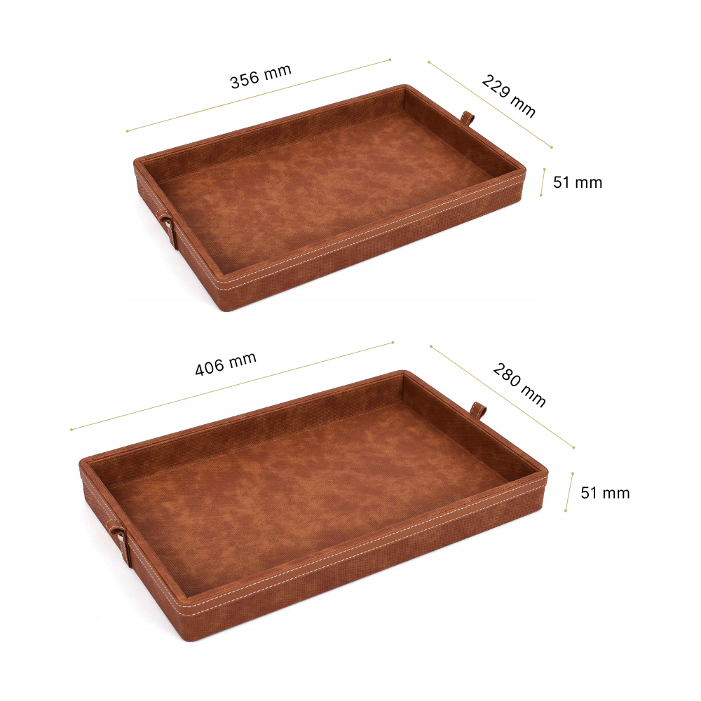 Rectangle Serving Tray Set of 2 | Tan | Doté ICHKAN by Day To Day