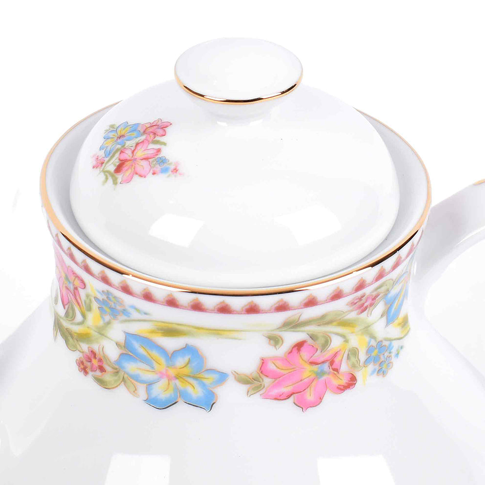 Tea Set 17 Pcs | Red | Floral Crest ICHKAN by Day To Day