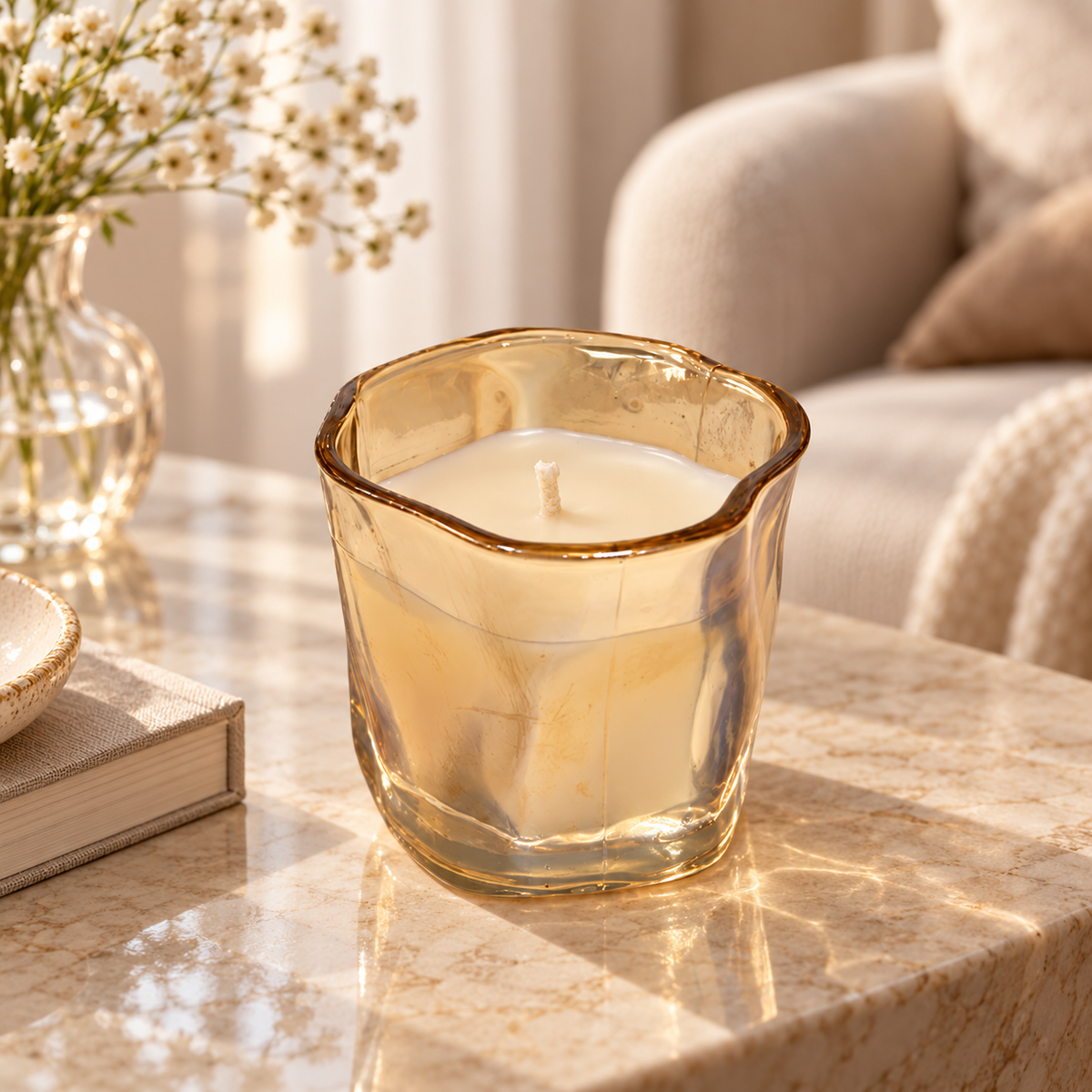 Flower Bomb Scented Soy Wax Candle | Golden ICHKAN by Day To Day