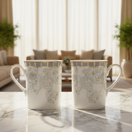 Classic Coffee Mug Set of 6 | Grey | Grey Iris ICHKAN